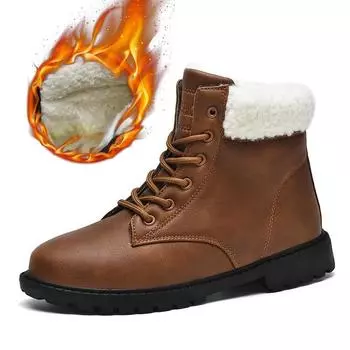 Новые ботинки на платформе, зимняя женская обувь, флисовые короткие ботинки, женские утепленные хлопковые ботинки, Botas De Mujer 35-42 35