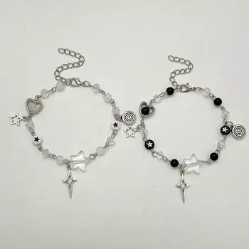 Новые браслеты для пар Tredny Y2K, одинаковые браслеты для девочек с ТВ, альбом «Who Really Cares», браслет с бусинами в стиле альбома, ювелирные изделия для друзей, подарок