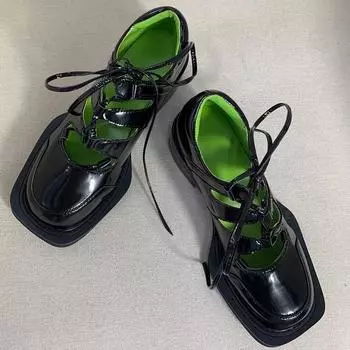 Новые брендовые черные туфли из натуральной кожи с квадратной головкой в стиле ретро, черные туфли из натуральной кожи, модные женские туфли с открытыми ремешками, одинарные туфли, лоферы 39