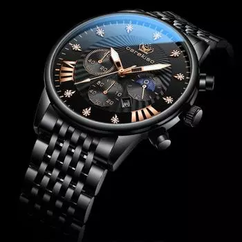 Новые брендовые мужские часы водонепроницаемые светящиеся трендовые студенческие кварцевые часы модные деловые черные часы