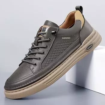 Новые брендовые мужские повседневные туфли люксовые деловые спортивные кроссовки для мужчин на открытом воздухе универсальные кроссовки на платформе кроссовки 38 серый