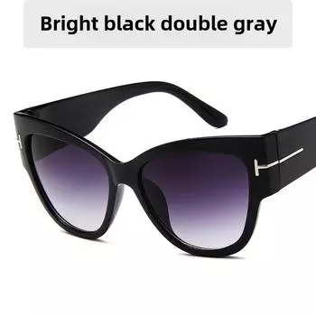 Новые брендовые солнцезащитные очки женские роскошные дизайнерские черные кошачьи глаза большие солнцезащитные очки женские градиентные солнцезащитные очки Oculos 2025 other