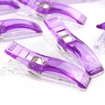 Новые брендовые зажимы для ткани, модные 10 шт., Jumbo Wonder для рукоделия, стеганые переплеты, Jumbo, зажим для шитья фиолетовый