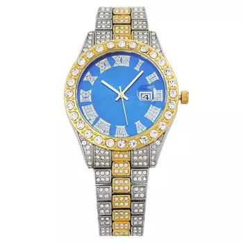 Новые бриллиантовые часы с римским календарем и полным бриллиантовым ремешком для женщин, женские часы, женские часы