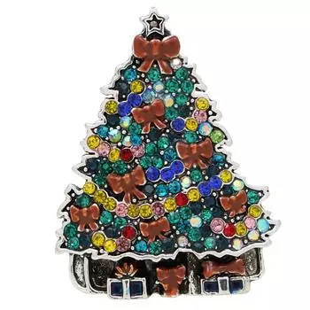 Новые броши в виде рождественской елки со стразами для женщин, праздничное украшение дома, ювелирные изделия, булавка для вечеринки, зимнее пальто, подарок