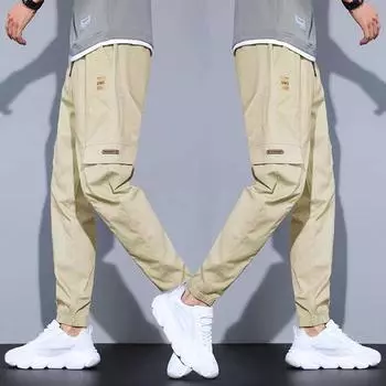 Новые брюки-карго с несколькими карманами, мужские универсальные свободные модные спортивные брюки для бега, мужские узкие спортивные штаны, брюки