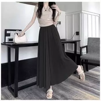 Новые брюки свободного кроя Однотонные брюки с брюками и брюками S чёрный