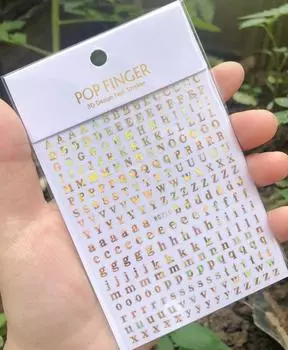 Новые буквы 3D самоклеящиеся татуировки наклейки для дизайна ногтей переводные наклейки для дизайна ногтей