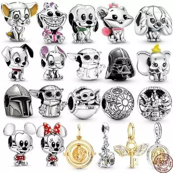 Новые бусины для подвески из стерлингового серебра S925 для изготовления браслетов, модные ювелирные изделия