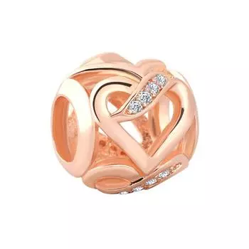 Новые бусины из розового золота, сверкающие розовые бусины с цветком ромашки, подвеска, подходят для оригинального модного браслета, ювелирные изделия своими руками для женщин