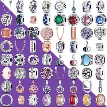 Новые бусины-подвески из стерлингового серебра 925 пробы с геометрическими линиями подходят для оригинального браслета своими руками для изготовления ожерелий с подвесками для женщин