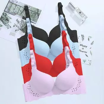 Новые бюстгальтеры, бесшовные бюстгальтеры с маленькими чашками, цельное бесшовное нижнее белье средней толщины со стальной оправой, прямые продажи нижнего белья 32/70B чёрный