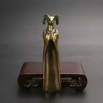 Новые чайные ложки, лопата, латунь, медь, голова козла, кофе, черная чайная ложка, чайная ложка, чайная посуда, чайная церемония, мороженое