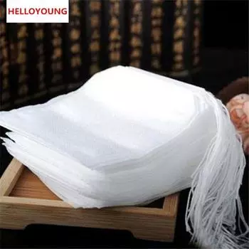 Новые чайные пакетики, 100 шт. в партии, 5,5 x 7 см, пустые чайные пакетики с заживляющей нитью, фильтровальная бумага для трав, рассыпной чайный пакетик, чистое здоровье