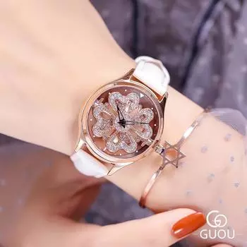 Новые часы Hollow Turntable для женщин, модный тренд, водонепроницаемые, женские студенческие, простые женские часы