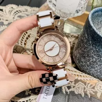 Новые часы Quicksand для женщин, тяжелая промышленность, модный темперамент, керамические часы со стальным браслетом, легкие роскошные женские часы