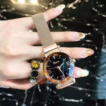 Новые часы Starry Sky для женщин, модные тенденции, для студентов и девушек, водонепроницаемые