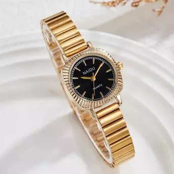 Новые часы Xiaojin подержанные женские часы высокой моды ретро кварцевый стальной ремешок