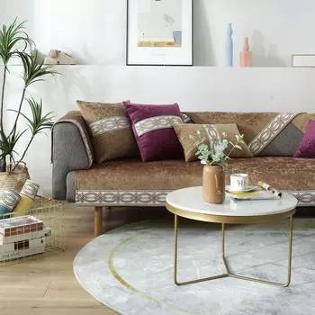 Новые чехлы для диванов из синели в китайском стиле, всесезонные универсальные диванные подушки для гостиной, противоскользящие чехлы для диванов, декор для полотенец на спинку 70x70cm 1pcs