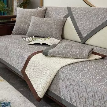 Новые чехлы для диванов в китайском стиле, мягкие синельные противоскользящие подушки для дивана, твердая древесина, диваны для гостиной, универсальный чехол для кресла 70x70cm 1pcs