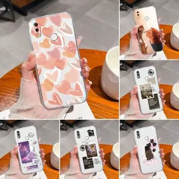 Новые чехлы для Oppo Realme X7 X X2 7 8 9 Pro 6 6i 3 5 5i V3 V5 симпатичные оранжевые узоры в виде сердечек прозрачный силиконовый противоударный чехол для корпуса Oppo Realme 3
