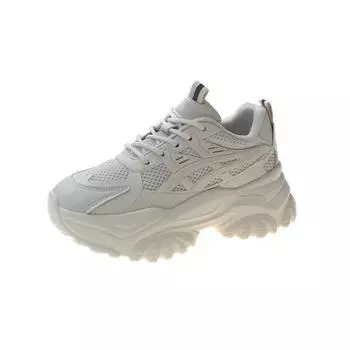 Новые черные массивные кроссовки для папы, повседневная вулканизированная обувь, женские кроссовки на высокой платформе, белые женские кроссовки на шнуровке 40