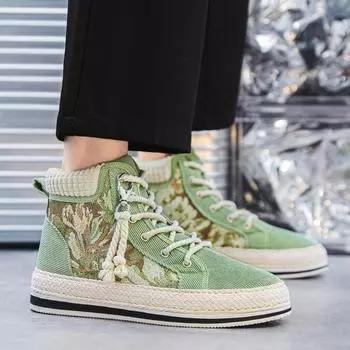 Новые четыре сезона мужская мода высокие туфли для сноуборда вельветовые повседневные мужские туфли корейская версия студенческих туфель 39