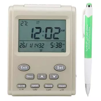 Новые цифровые исламские часы-будильник с будильником на молитву, ЖК-часы с азаном, напоминание о времени молитвы