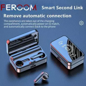 Новые цифровые зеркала Bluetooth-гарнитура Ранее Ультра-длительное время автономной работы Сенсорная беспроводная спортивная гарнитура с шумоподавлением