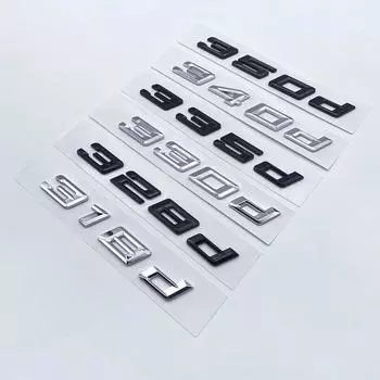 Новые цифры шрифта, буквы 316d, 318d, 320d, 325d, 328d, 330d, 335d, эмблема GT ABS для BMW 3 серии E90 E46 F30, логотип багажника автомобиля glossy black 316d