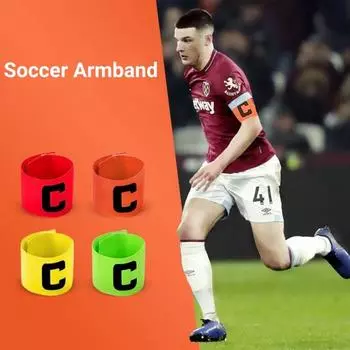Новые цвета футбольный игрок футбольный спорт гибкие спортивные регулируемые повязки капитанская повязка для детей и молодежи командные виды спорта футбол оранжевый