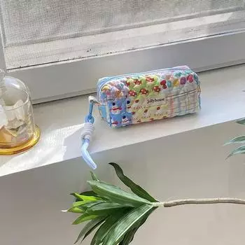 Новые цветные иллюстрации косметички кисти подводка для глаз тени органайзер для макияжа большой емкости пенал канцелярские сумки