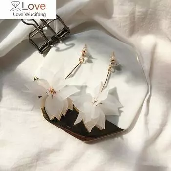 Новые цветочные серьги ручной работы в стиле бохо в стиле бохо для женщин, модные длинные висячие серьги с кристаллами для женщин, свадебные серьги, украшения для вечеринок