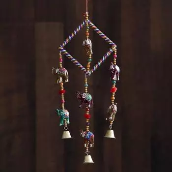 Новые декоративные настенные/дверные/оконные подвесные колокольчики в виде слона ручной работы