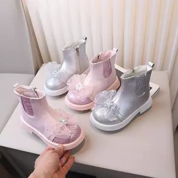 Новые детские ботинки на мягкой подошве, кожаные туфли 23