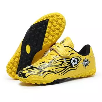 Новые детские футбольные бутсы для мальчиков-студентов TF со сломанными ногтями на липучках для девочек тренировочные бутсы для футбола на искусственной траве 28
