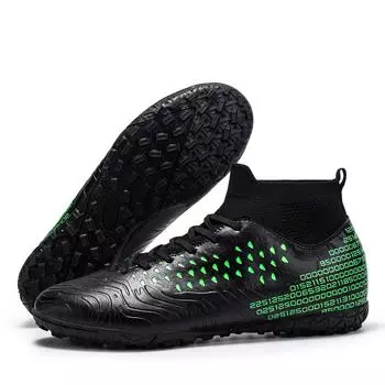 Новые детские футбольные бутсы с высоким верхом, со сломанными ногтями, спортивные футбольные бутсы, профессиональные, нескользящие, дышащие, впитывающие пот 35