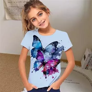 Новые детские футболки, милые модные детские футболки с короткими рукавами и принтом животных, детская футболка с круглым вырезом и короткими рукавами, детская одежда 170