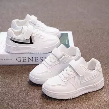 Новые детские кроссовки Campus White — дышащая сетка, мягкая подошва, идеально подходят для школы! 19cm