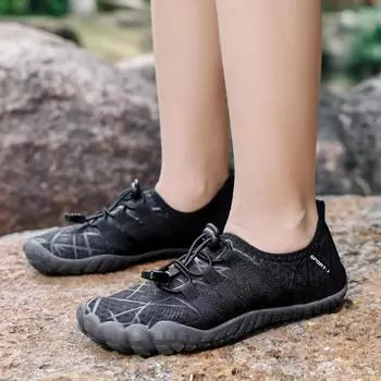 Новые детские кроссовки для ходьбы по ручью Cross-Border, обувь для отдыха на открытом воздухе, обувь для заброда, пляжная обувь с пятью пальцами, легкая обувь для дайвинга и плавания 29 size/18.7cm темно-серого