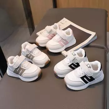 Новые детские кроссовки Four Seasons, детская обувь, нескользящая повседневная студенческая обувь на мягкой подошве, модная дышащая детская обувь 21