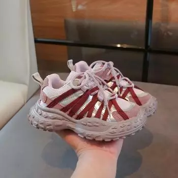 Новые детские кроссовки весна осень универсальные повседневные спортивные туфли для мальчиков и девочек модные массивные нескользящие баскетбольные кроссовки для детей 26 чёрный