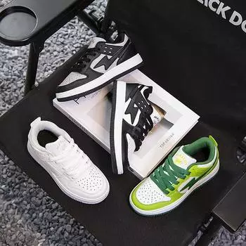 Новые детские модные дышащие повседневные низкие кроссовки для скейтбординга для детей, студентов, трендовые спортивные кроссовки для бега для мальчиков и девочек, удобные кроссовки 31 белый