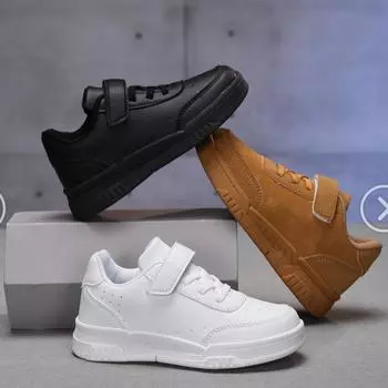 Новые детские модные низкие дышащие кроссовки для скейтбординга, детская спортивная обувь для бега, удобные кроссовки для мальчиков и девочек 28 белый