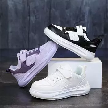 Новые детские модные низкие дышащие туфли для скейтбординга, детские повседневные трендовые спортивные кроссовки для бега для мальчиков и девочек, удобные кроссовки 28 белый/чёрный