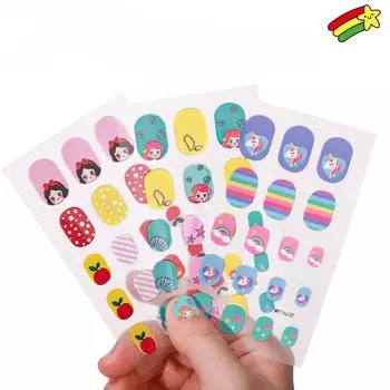 Новые детские наклейки для ногтей, мультяшные наклейки своими руками, декоративные наклейки для девочек, милые наклейки для ногтей
