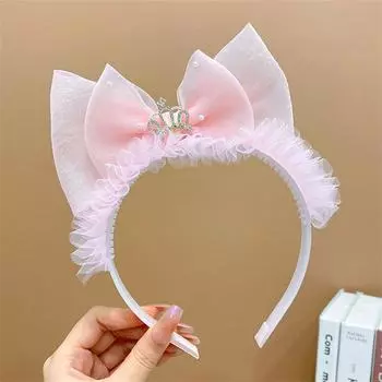 Новые детские резинки для волос Стразы Кружево Тиары Ободки Принцесса Девочки Корона Головной убор День рождения Выпускной Вечеринка Аксессуары для волос