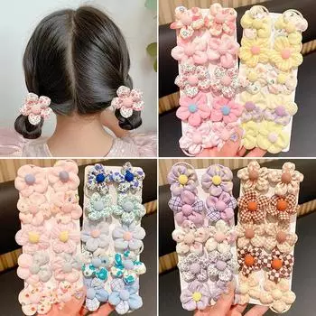 Новые детские резинки с милыми мультяшными цветами и фруктами, заколки для волос, милые заколки для волос для девочек, детские резинки для волос, аксессуары для волос, подарки