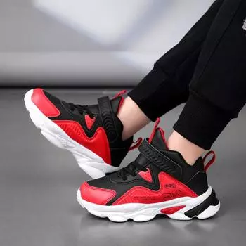 Новые детские туфли, кроссовки для мальчиков от 6 до 15 лет, повседневные школьные кроссовки для тенниса, легкие осенние модные спортивные туфли для мальчиков 27 чёрный