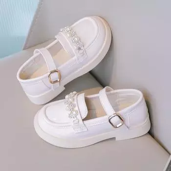 Новые детские туфли принцессы для маленьких девочек, модная кожаная модная мягкая детская обувь с блестками на плоской подошве с блестками, детская танцевальная обувь для вечеринок, размеры 26-36 26 чёрный